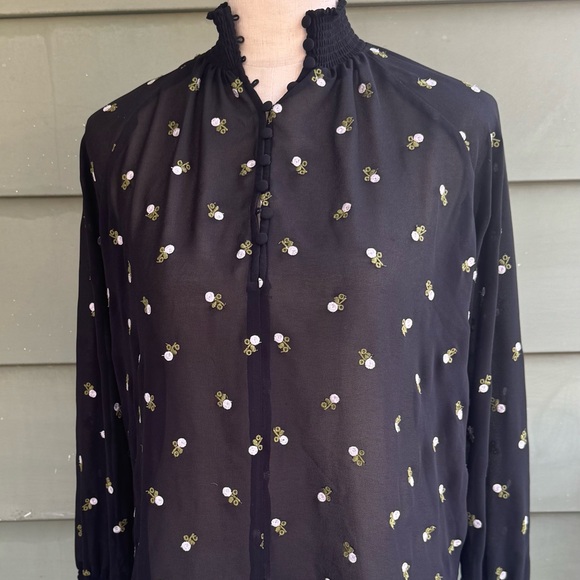 CAbi Other - CAbi Black Floral Button Down Shirt